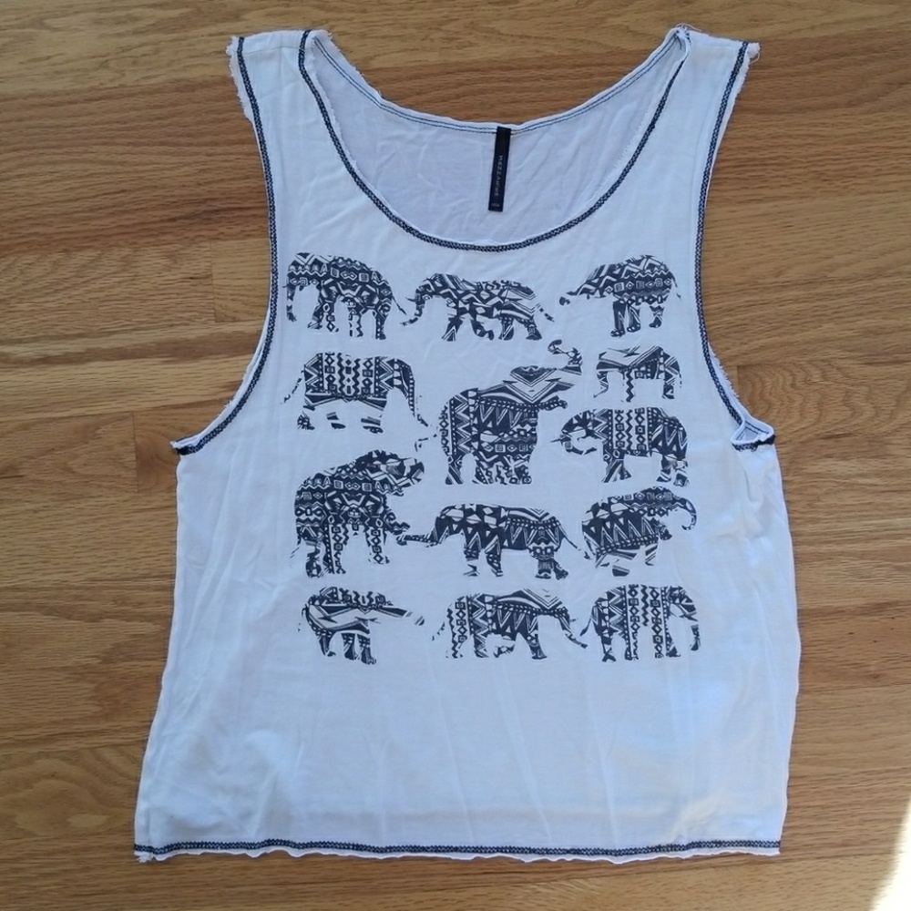 Elephant print tank top